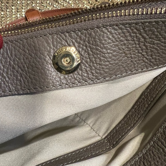 Valentina Genuine Pebble textured Leather taupe/tan color Made n Italy - Picture 5 of 10